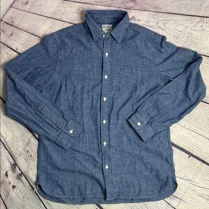 RRL & co Men's Blue Chambray Shirt